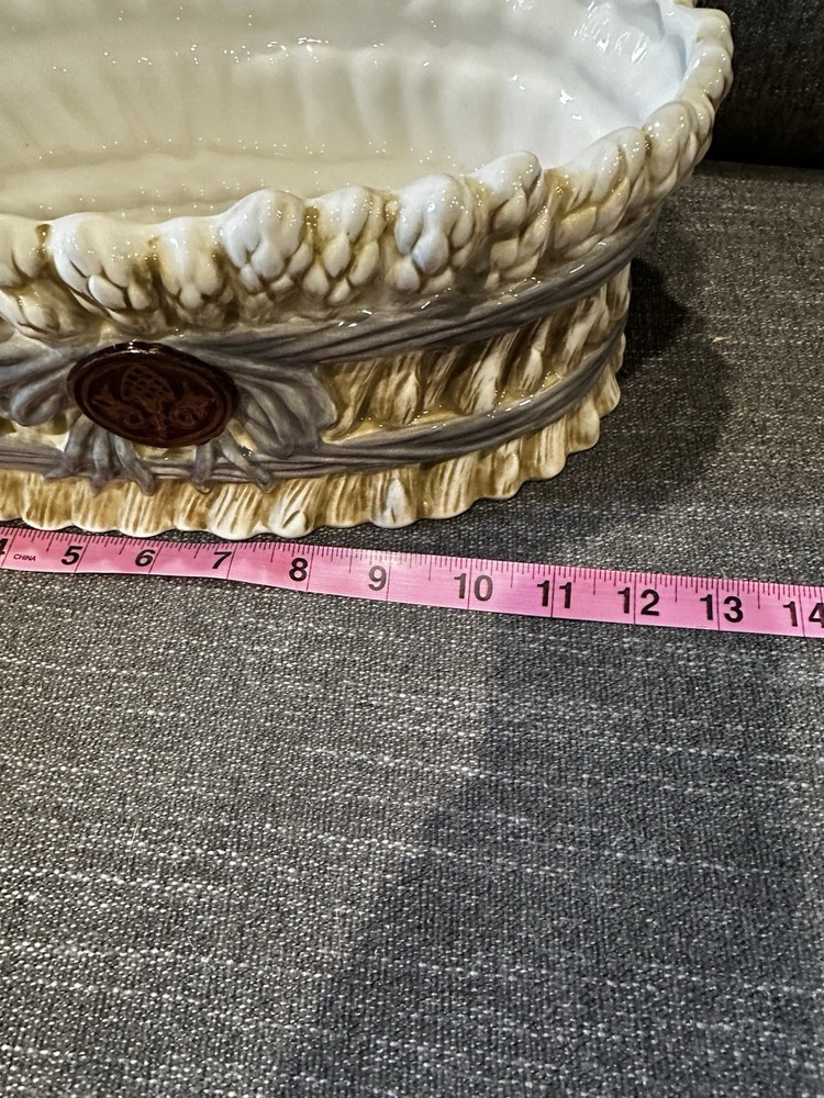 FITZ & Floyd Carrington Asparagus Planter, Cachepot, Serving Piece