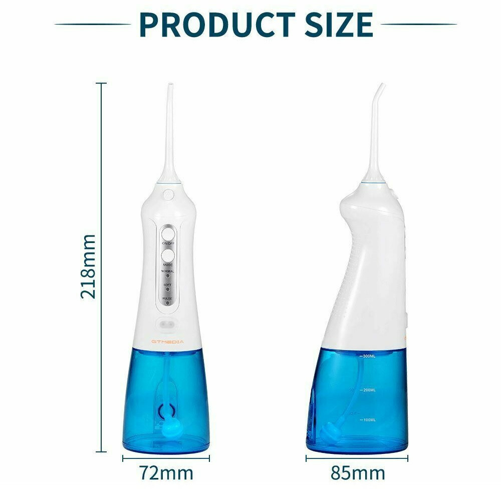 Cordless Water Flosser 300ml Dental Oral Irrigator Teeth Cleaner Floss Pick IPX7