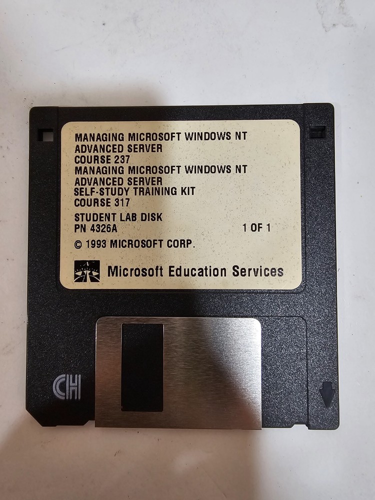 Microsoft Windows NT Advanced Server 3.1 Self Study Series w/Floppy Disks NEW