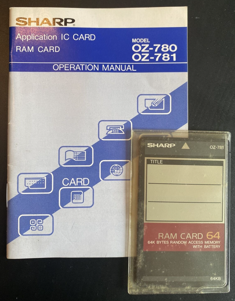 Vtg Sharp OZ-7000 Wizard Electronic Organizer Bundle- Tested Working - New Batts