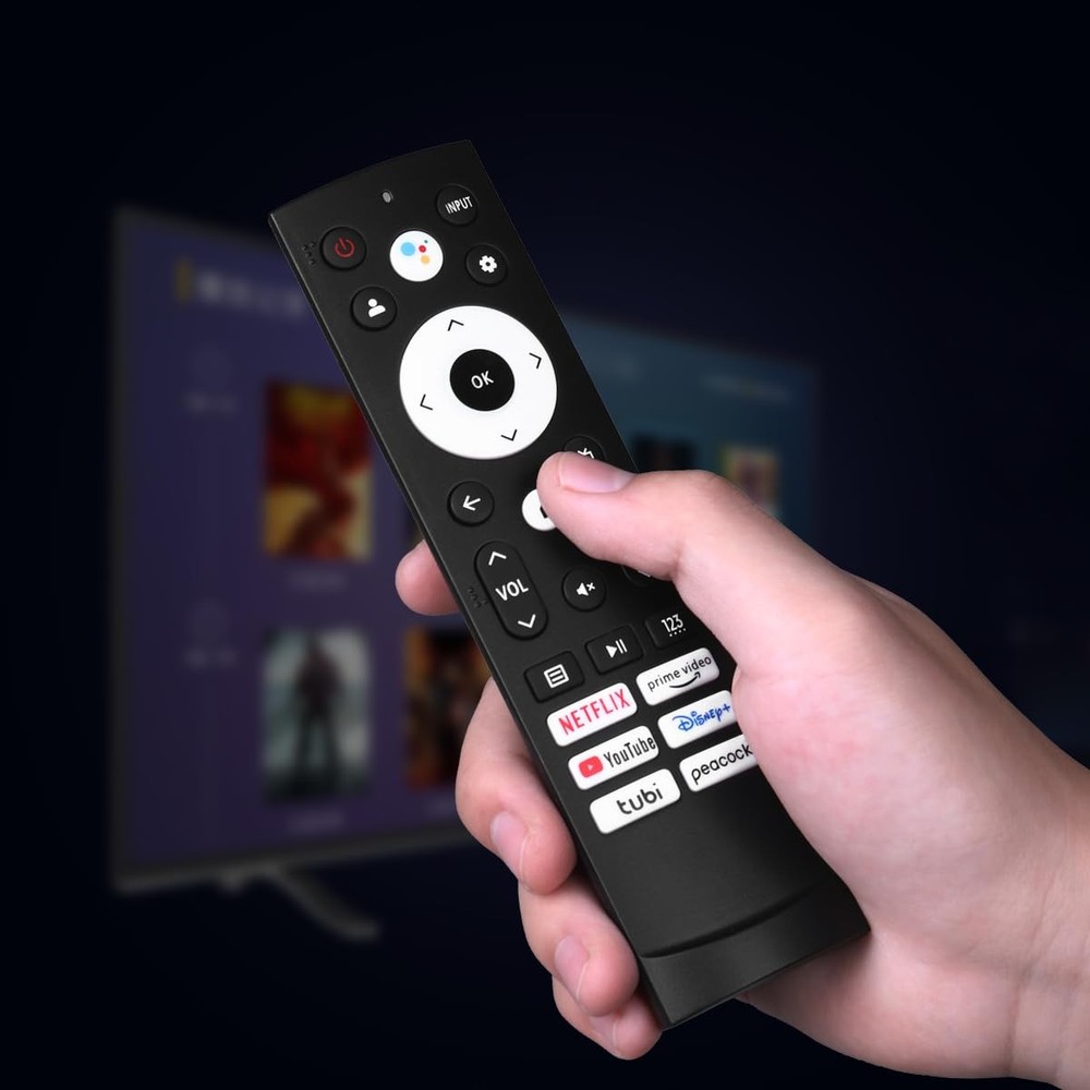 Replacement Remote Control Compatible with Hisense Google 4K Style - 1 Black