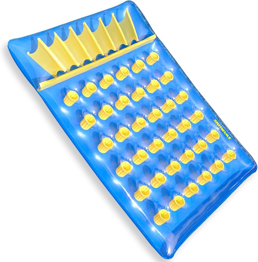 Chic Pocket Float Blue Inflatable Mattress - 78" for Effortless Pool Relaxation