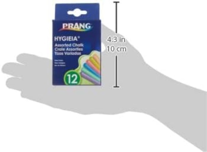 Kid-Safe Assorted Chalk Sticks - 12 Count for Effortless Classroom Creativity