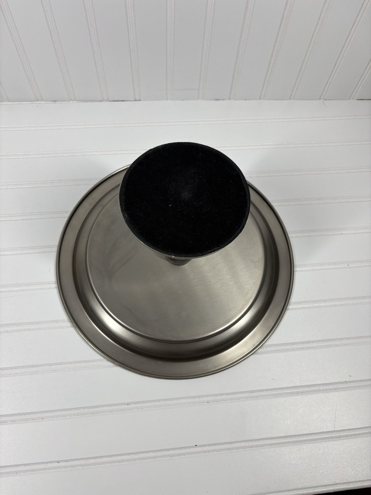 Pottery Barn Sentiment Cake Pedestal Stand Silver/pewter