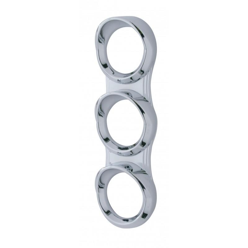 Peterbilt Chrome 3 Gauge Cluster Cover With Visor - Vertical