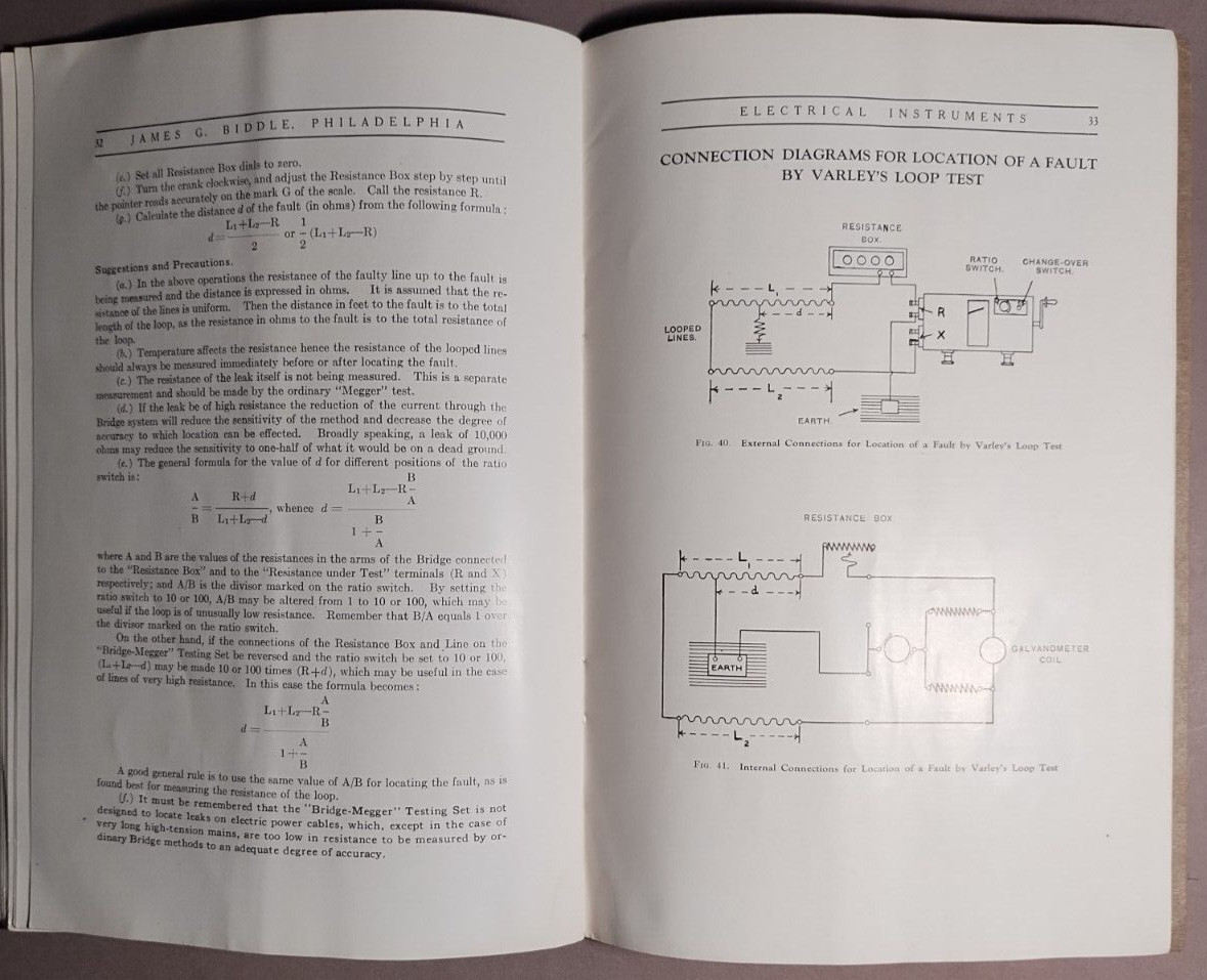 1925 Megger & Bridge Megger Insulation Testing Sets Catalog James Biddle B1-54