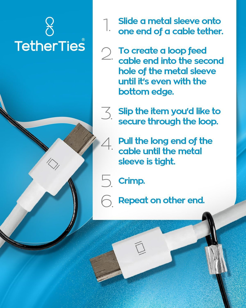 Cable Organization, DIY Tether Kit - Customizable Cable Tethers for Computers, A