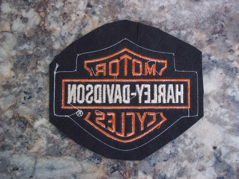 Harley-Davidson Bar & Shield Embroidered Badge Leather Jacket Large Logo Patch
