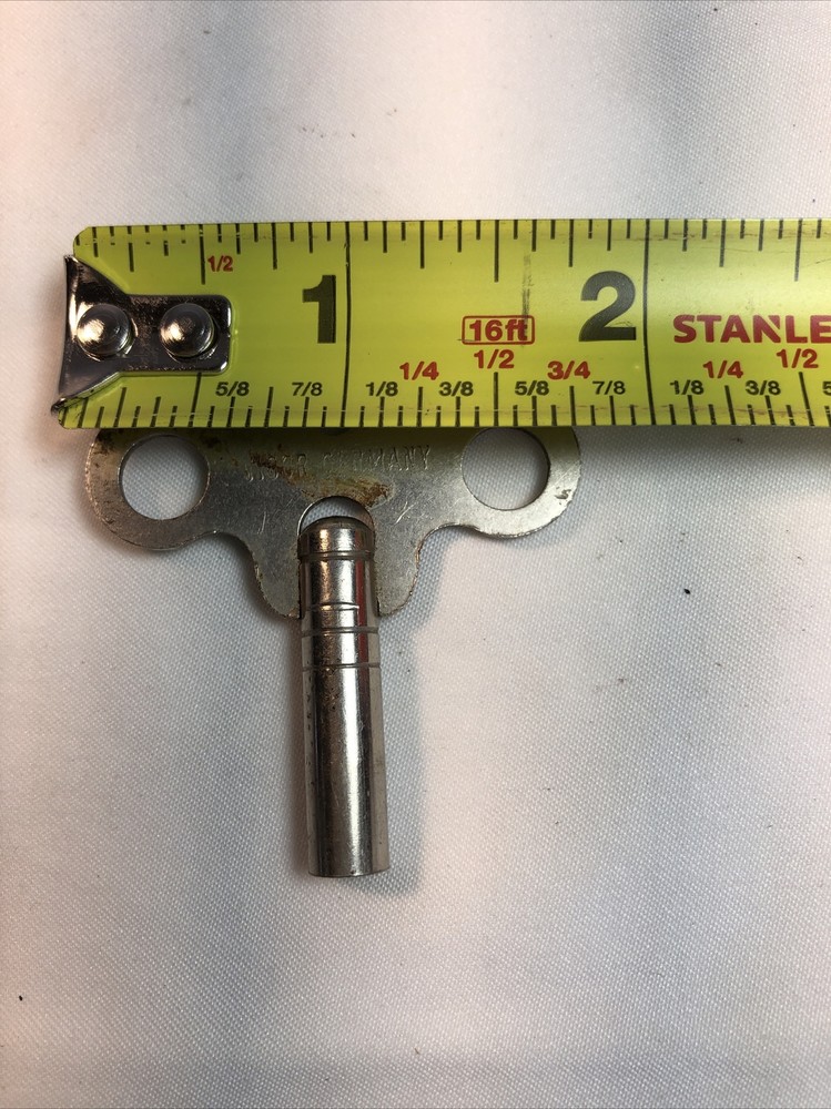 DOUBLE SIDED CLOCK WINDING KEY WEST GERMANY