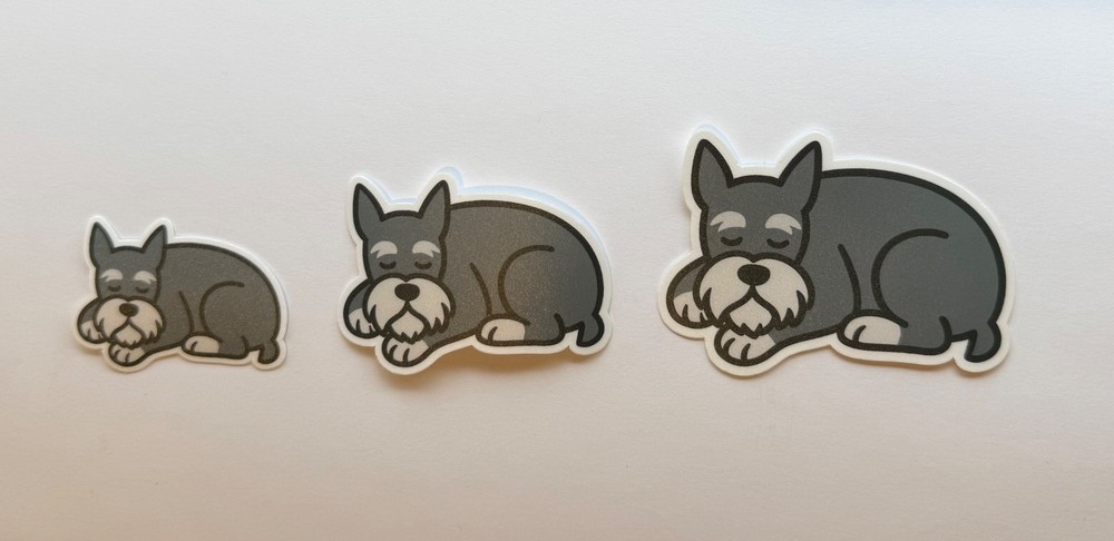 Schnauzer Sleeping Sticker