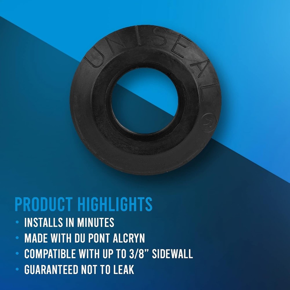 Single Pack 3/4 Inch Uniseal Tank Adapter - Easy Install, Liquid Tight Solution