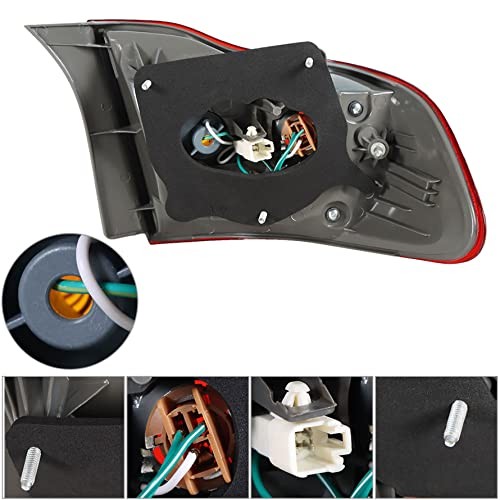 Outer Right Tail Light Assembly Replacement for Corolla OE-Style 2009-2010