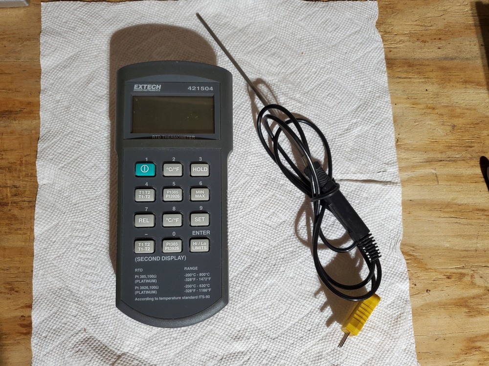 Extech 421504 Dual Input Thermometer with Probe