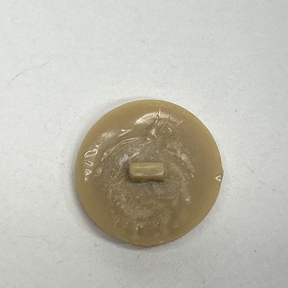 Vintage Celluloid Early Plastic Tan Sewing Button Sailor
