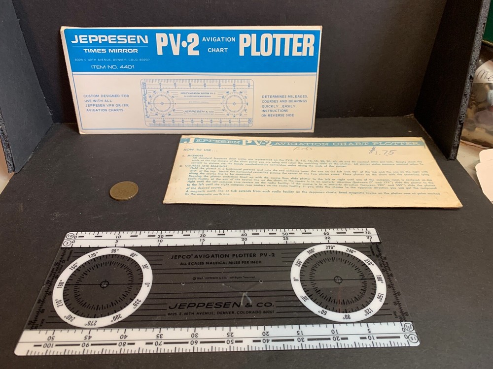 Jeppesen PV-2 Avigation Chart Plotter, Original Packaging