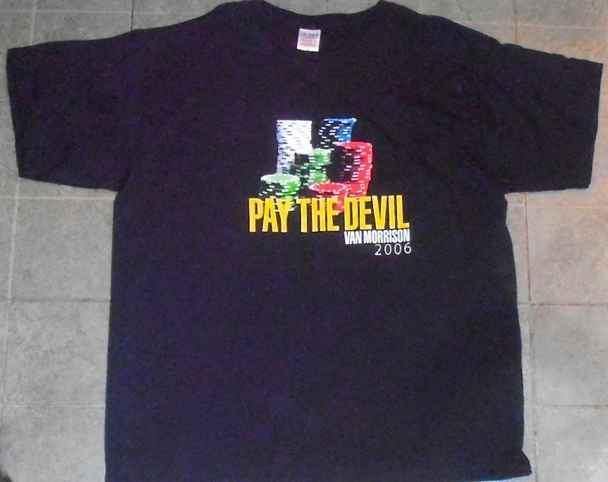VAN MORRISON 2006 Pay the Devil Tour shirt colorful poker chips XL