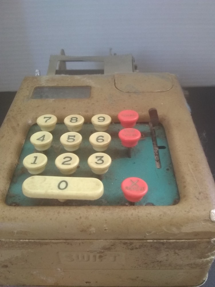Vintage 1940s Swift adding machine metal