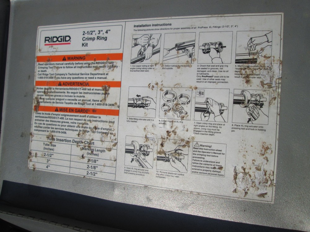 Ridgid Propress XL Crimp Ring Kit 2-1/2” - 4”