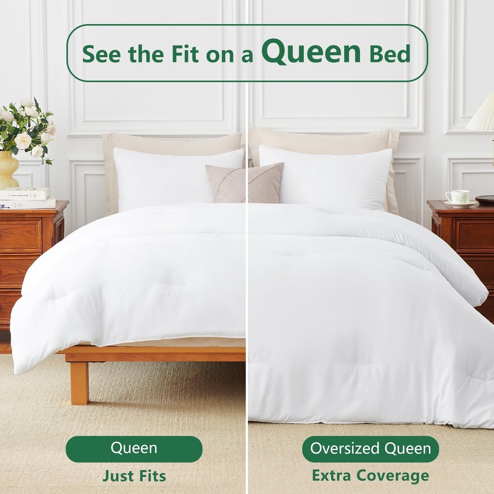 Queen Comforter Set - 3 Pieces Queen Size Comforter Sets, Luxury Breathable &...