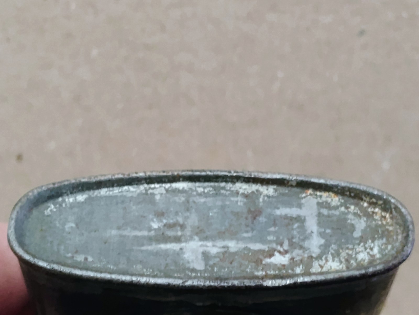 Vintage WWII US ARMY Military Gun Rifle Gunner Oiler Oil Flask Can w/Cap & Chain