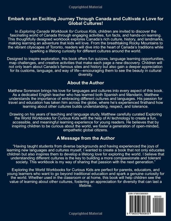 Exploring Canada Workbook For Curious Kids: A Fun, Interactive Guide to Canada's