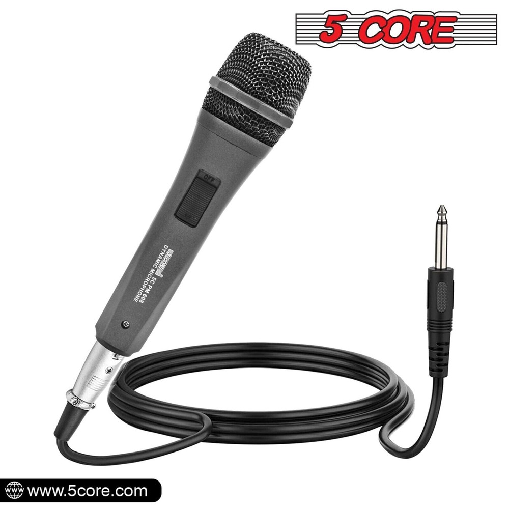 5Core XLR Microphone Dynamic Mic Karaoke Singing Studio Mics Handheld Microfono