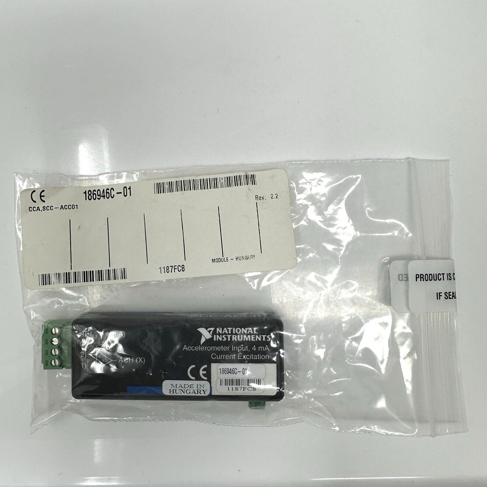 National Instruments Accelerometer NI SCC-ACC01 Input 4 mA Current Excitation