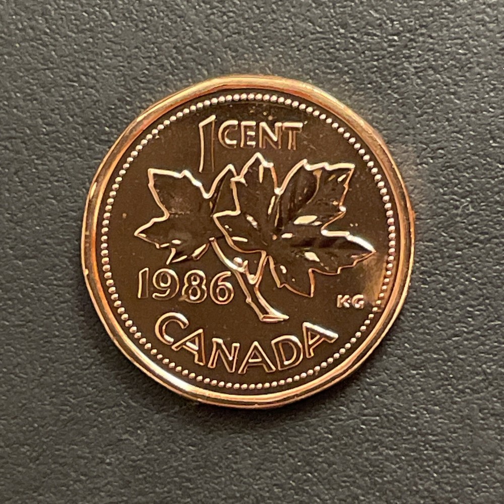 1986 CANADA 1 Cent  Proof  COIN