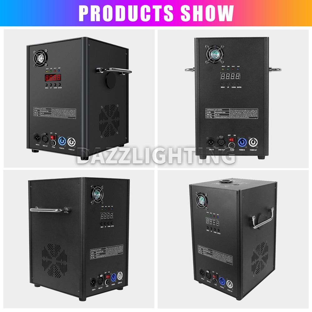 850W Cold Spark Firework Machine DMX Remote Control Wedding Event Stage Effect