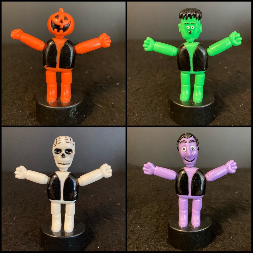 4 Piece Halloween Push Puppets, 1990’s