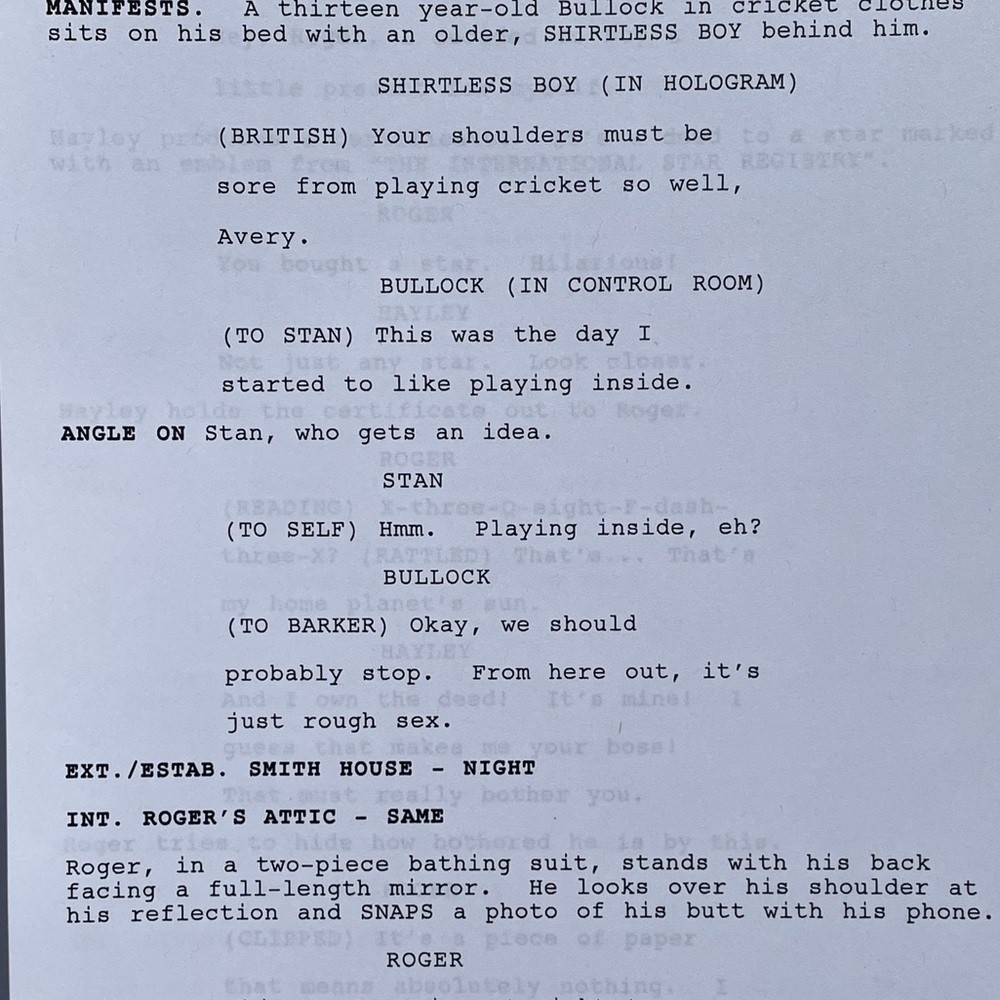 American Dad John Viener 2013 Original Production Used Table Draft Script