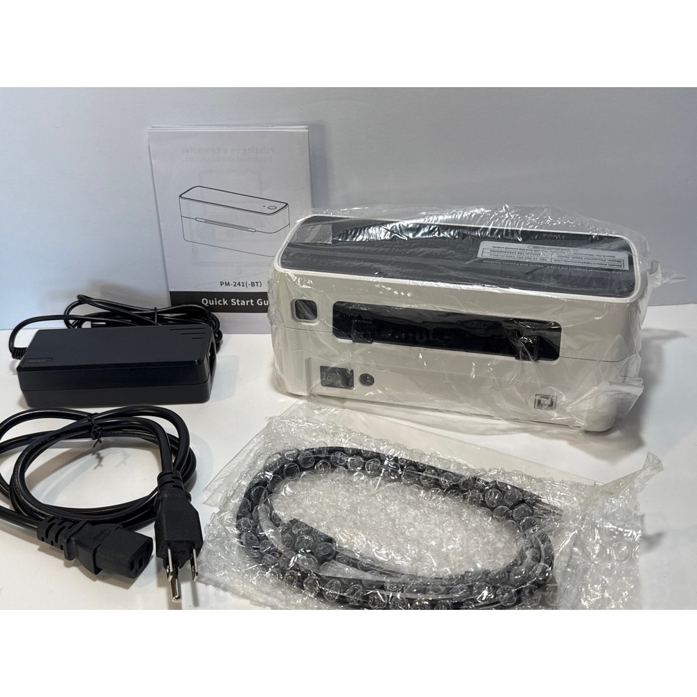 NEW! Logistics Bluetooth Label Printer- Black & White- Model PM-241-BT