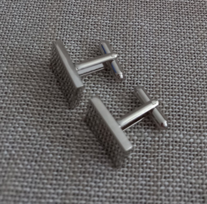 White metal cufflinks