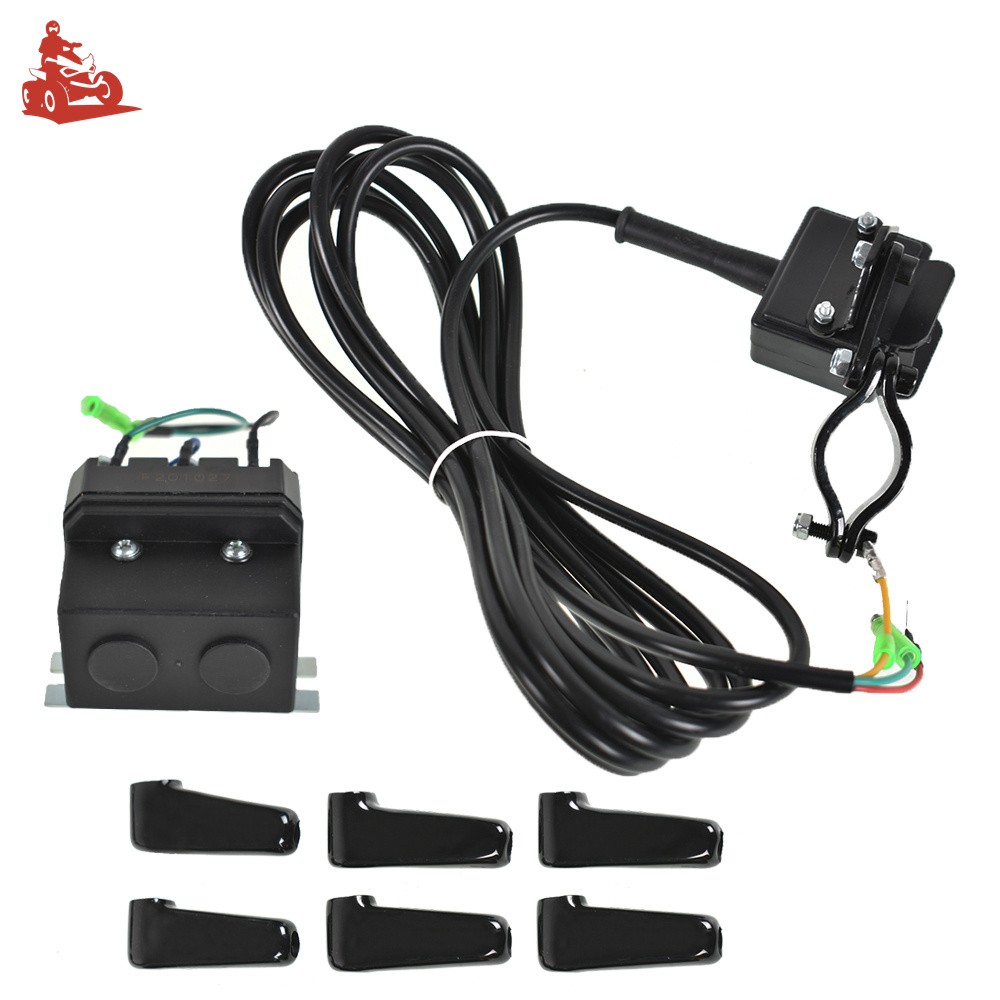 For ATV UTV 12V Contactor & Winch COMBO Solenoid Relay Rocker Thumb Switch
