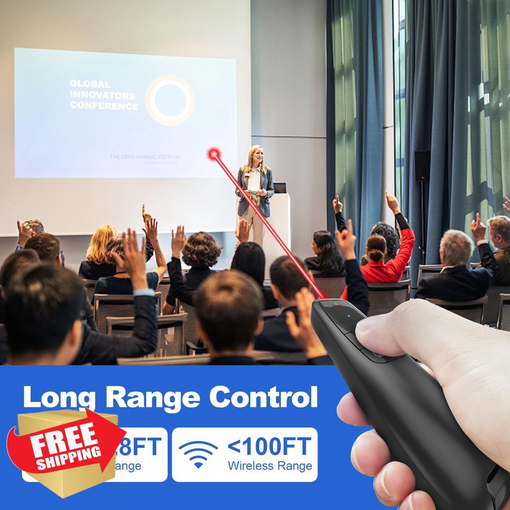 Presentation Clicker PowerPoint Remote Laser Pointer PPT Wireless Mac