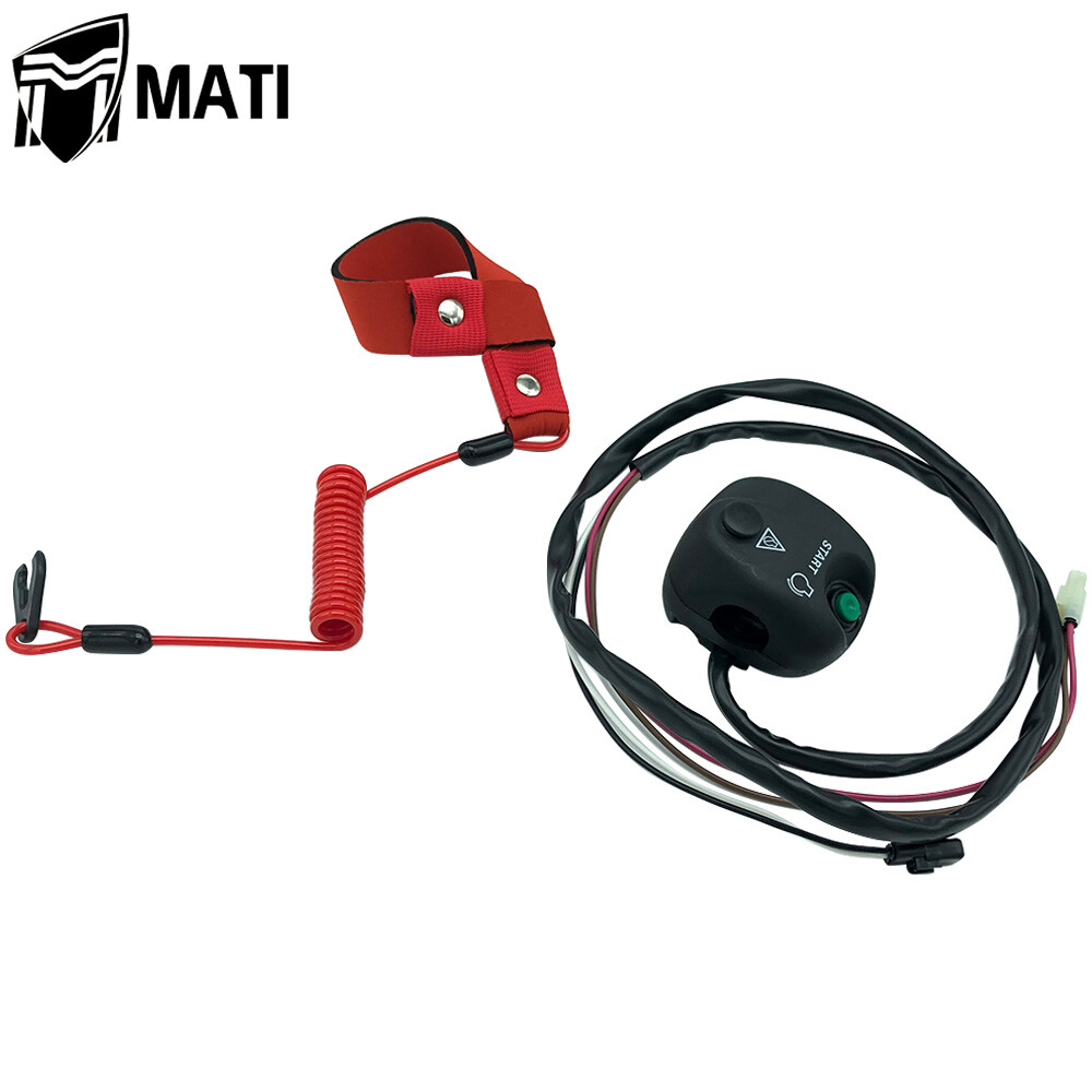 Handlebar Start Stop Kill Switch Box & Lanyard for Yamaha WaveRunner WaveRaider