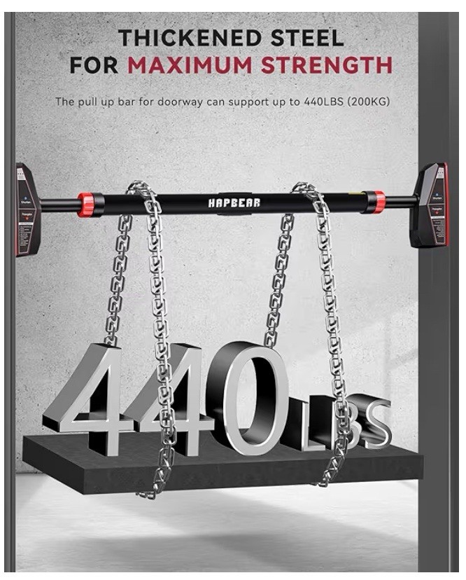 Pull Up Bar Doorway Chin Up Bar No Screws Door Frame Exercise Pullup Hapbear