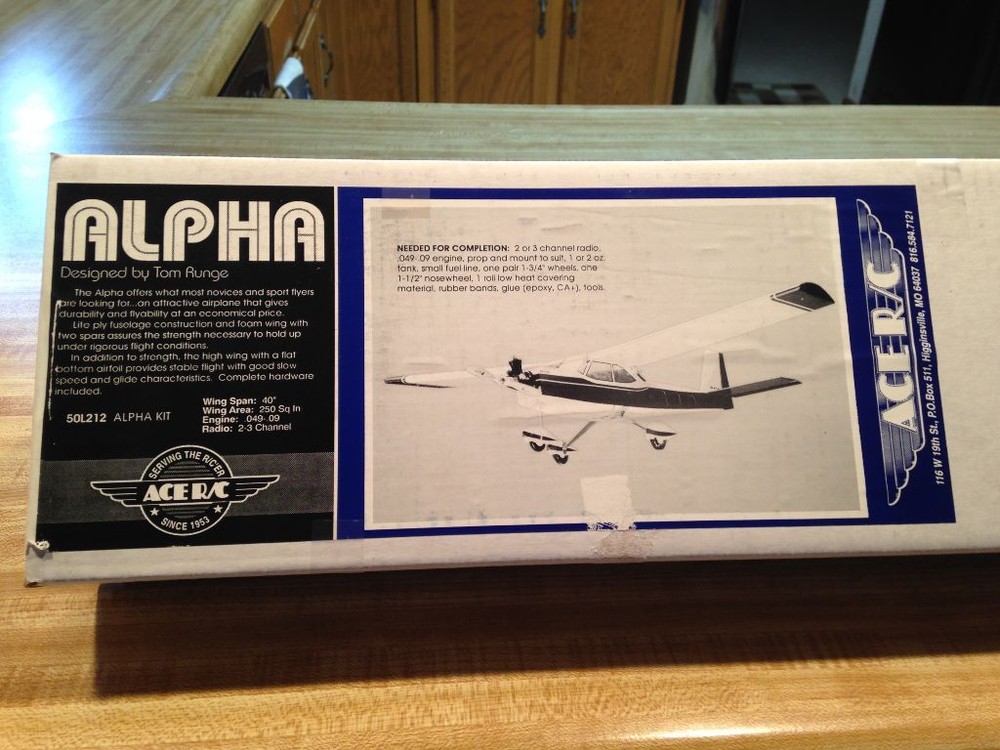 Ace Simple Series Alpha RC Airplane Kit.