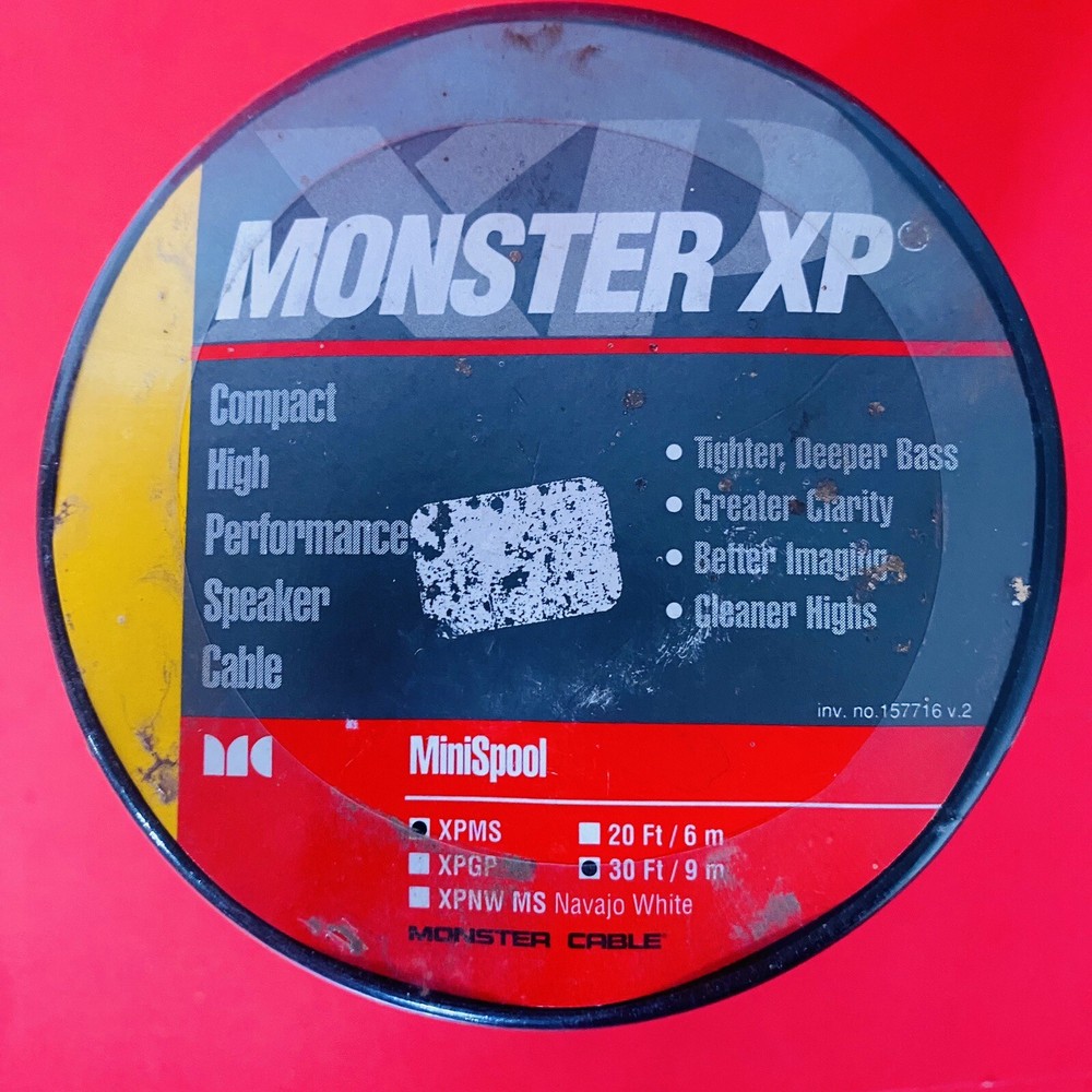 NEW Monster XP Compact High Performance Speaker Cable Minispool 30ft./9m XPMS