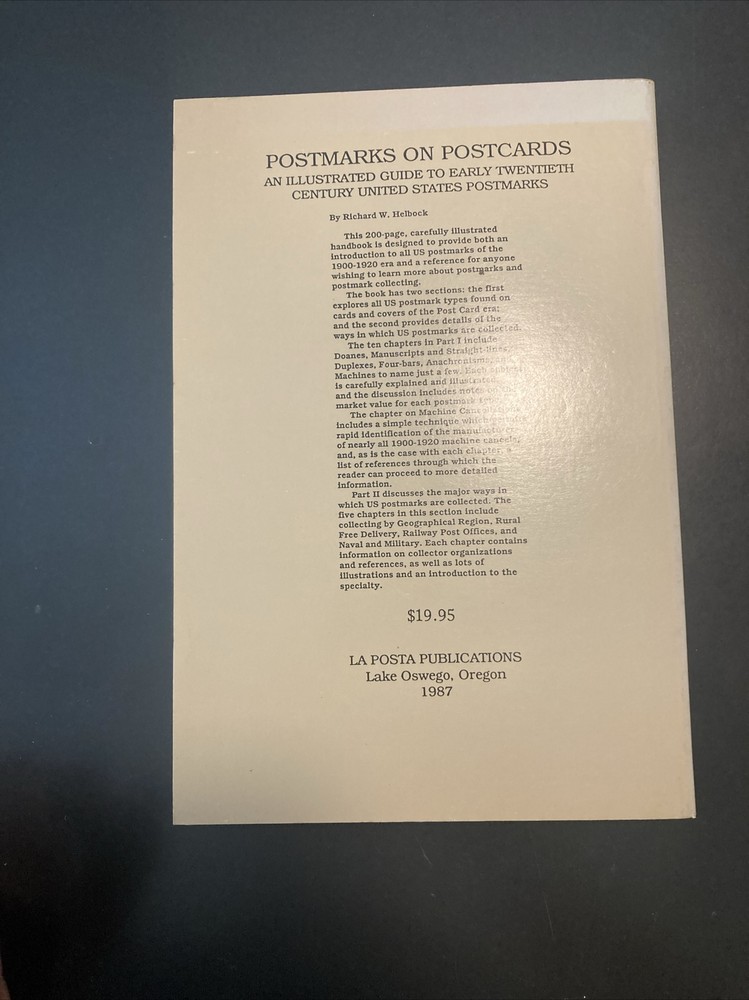 POSTMARKS ON POSTCARDS By Richard W. Helbock