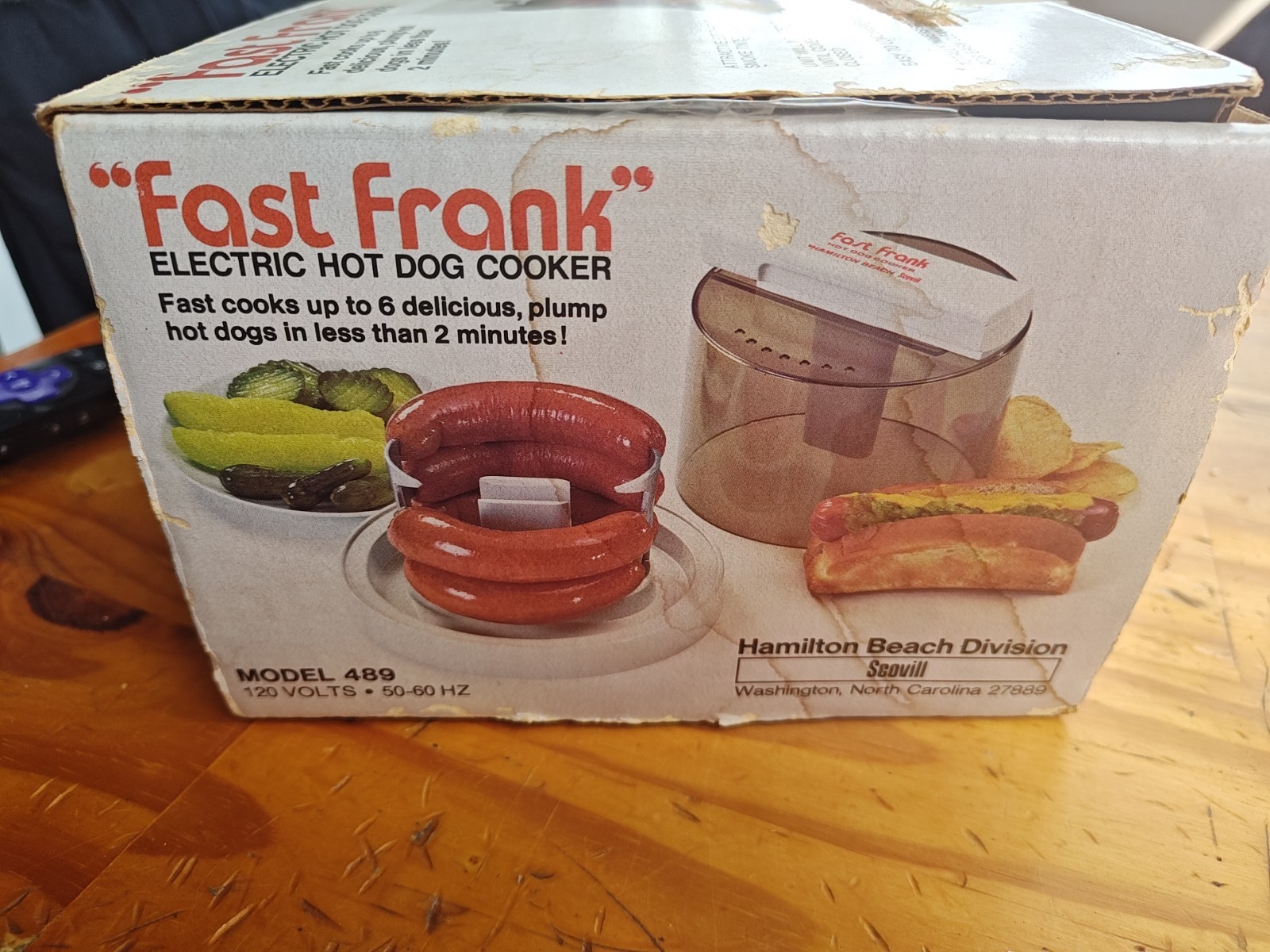 Vintage Hamilton Beach Fast Frank Electric Hot Dog Cooker Model 489 New Open Box