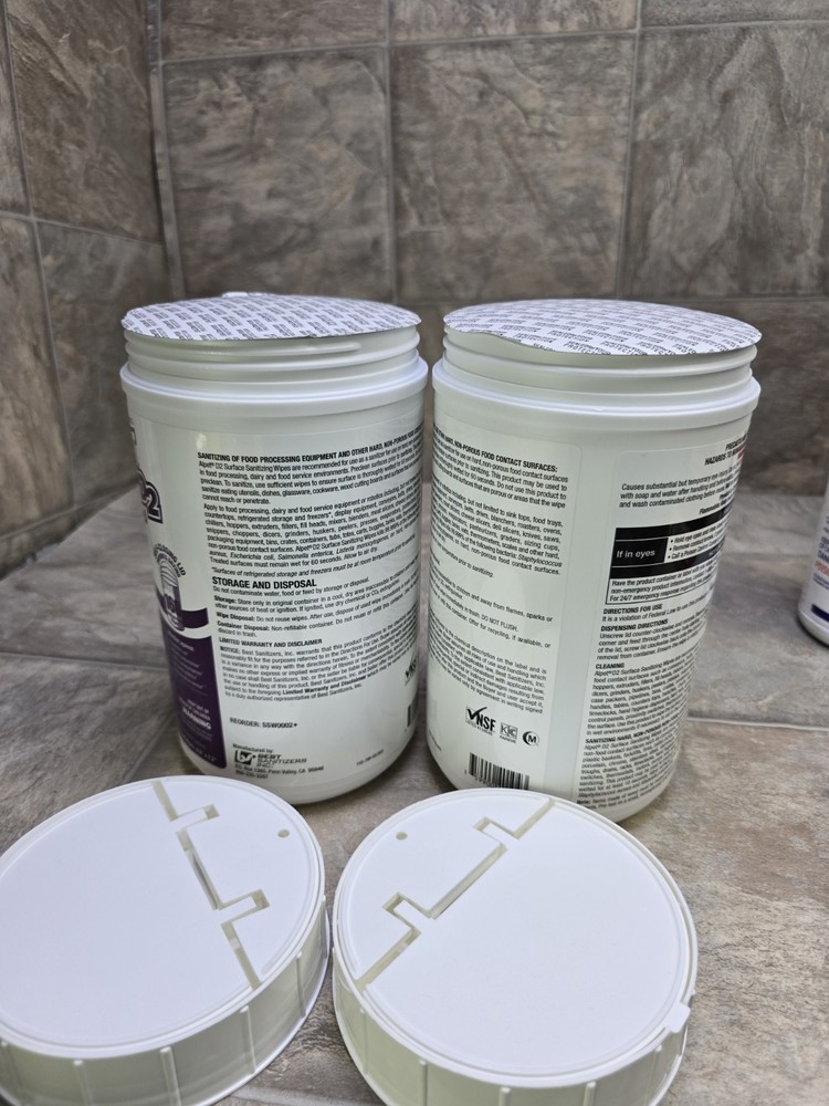Alpet D2 Surface Sanitizing Wipes - 160ct Container (2 Pack) (Self Closing Lid