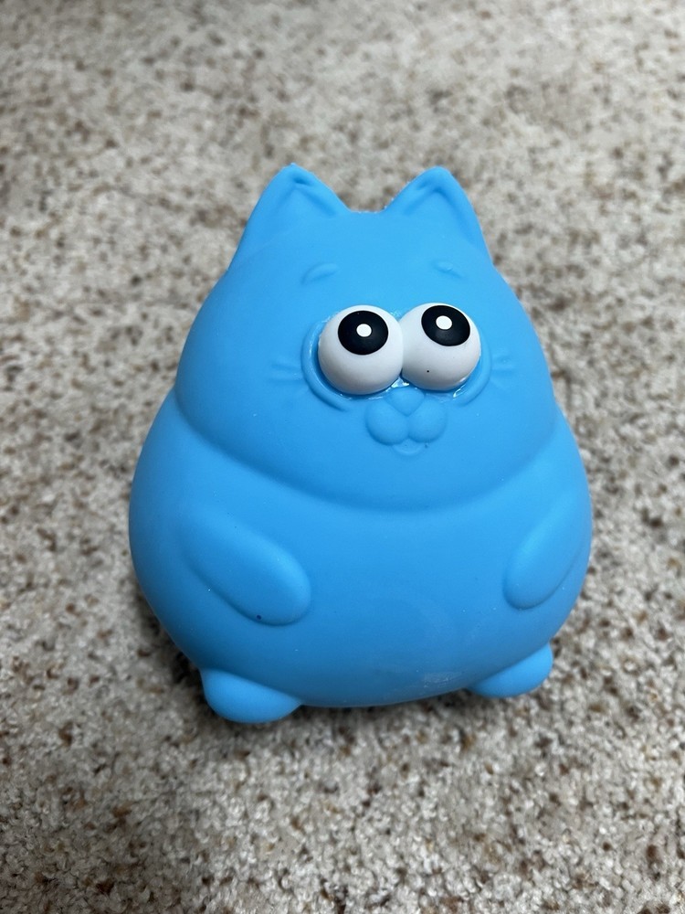 Squishy Squeezy Jumbo Orb Curiosities Cat Blue
