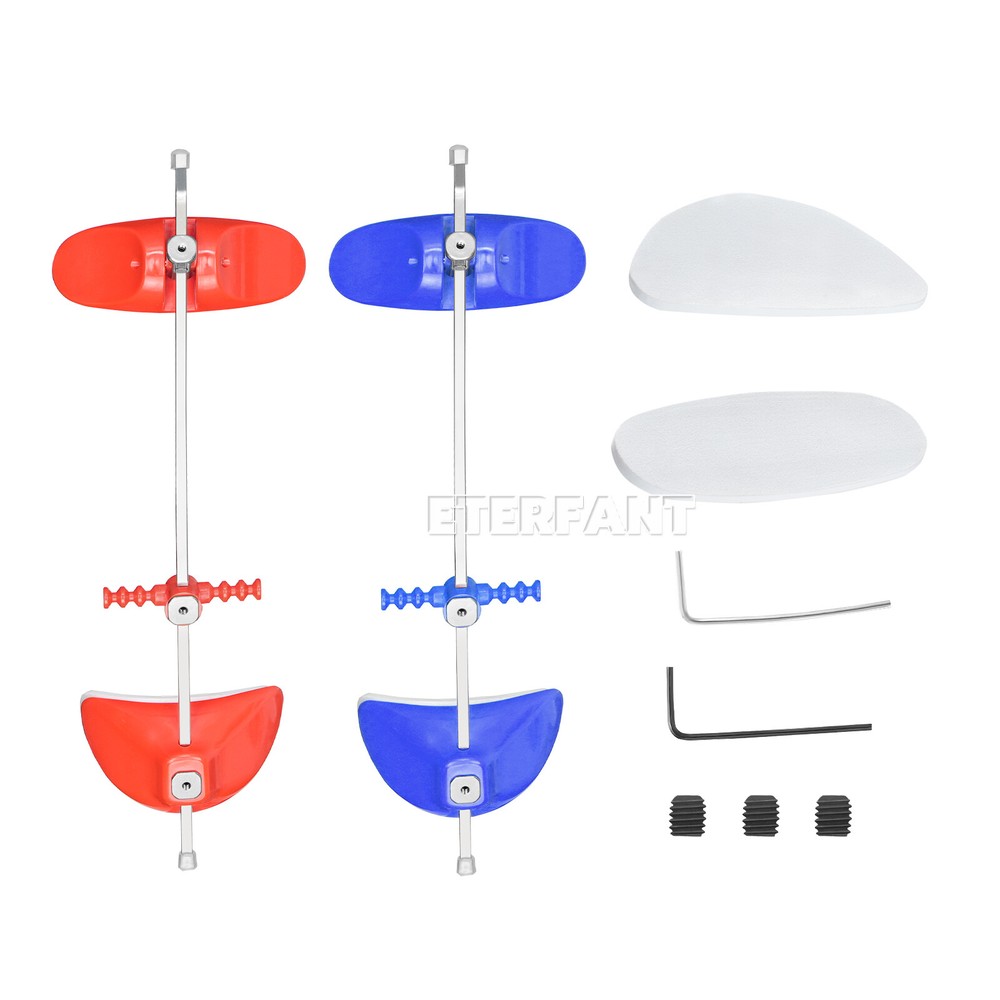 ETERFANT Dental Ortho Forward Pull Face Headgear Single Bar Blue/Red Adjustable
