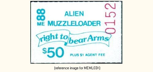 D2K Maine Muzzle-Loader Stamp 1988 $50.00