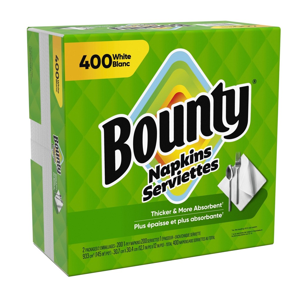 Paper Napkins, White, 400 Count