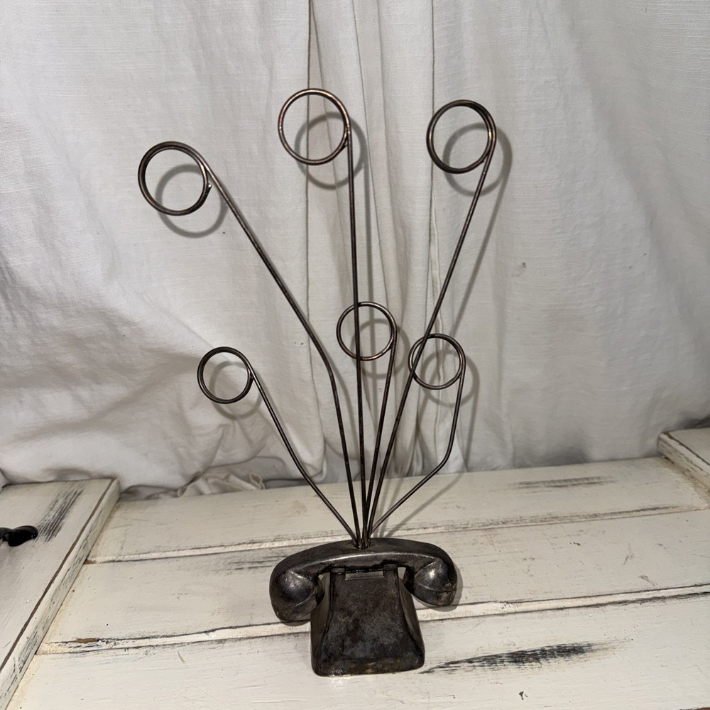 Godinger Silver Art Vtg Phone Card Holder Picture Holder (6) Desk, Office Art