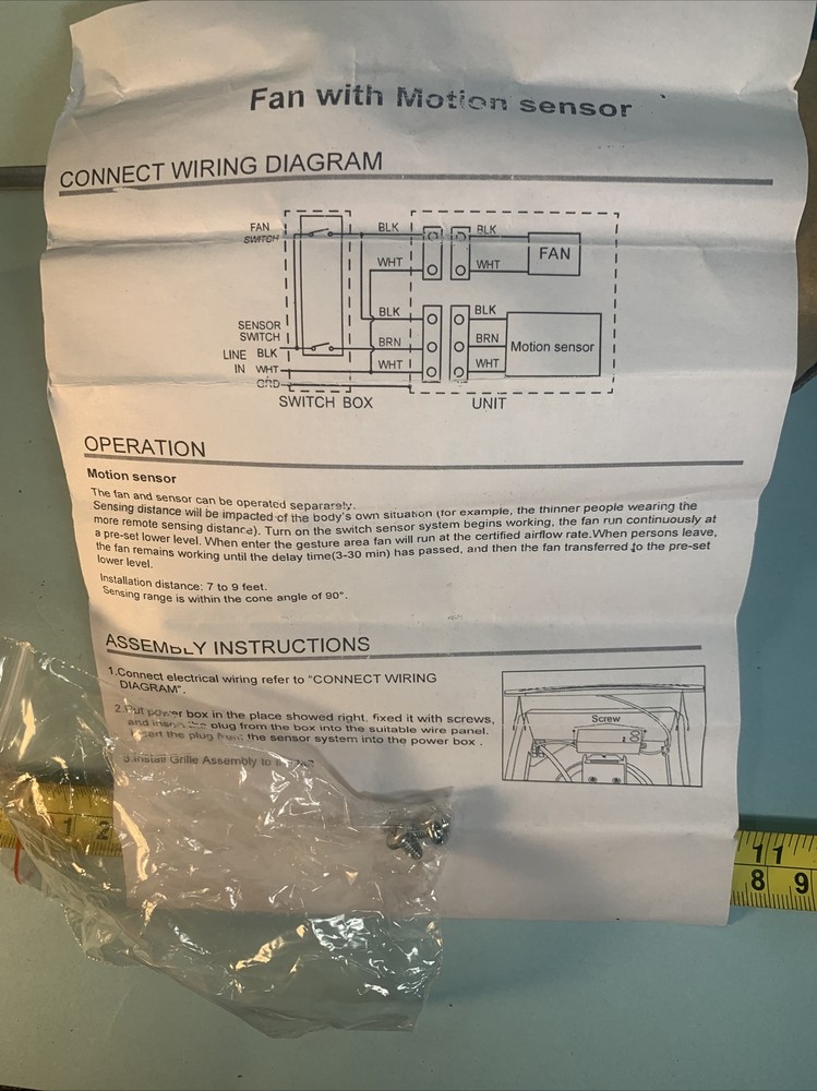 Intertek Motion Sensor 3099763 - Time and Sensitivity Adjustment - 3 Wire