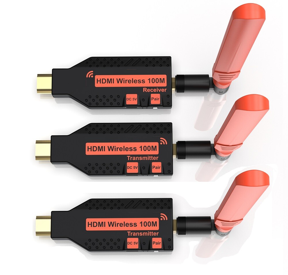 Wireless HDMI Extender Screen Mirror Video Transmitter 2xReceiver Switch PC TV