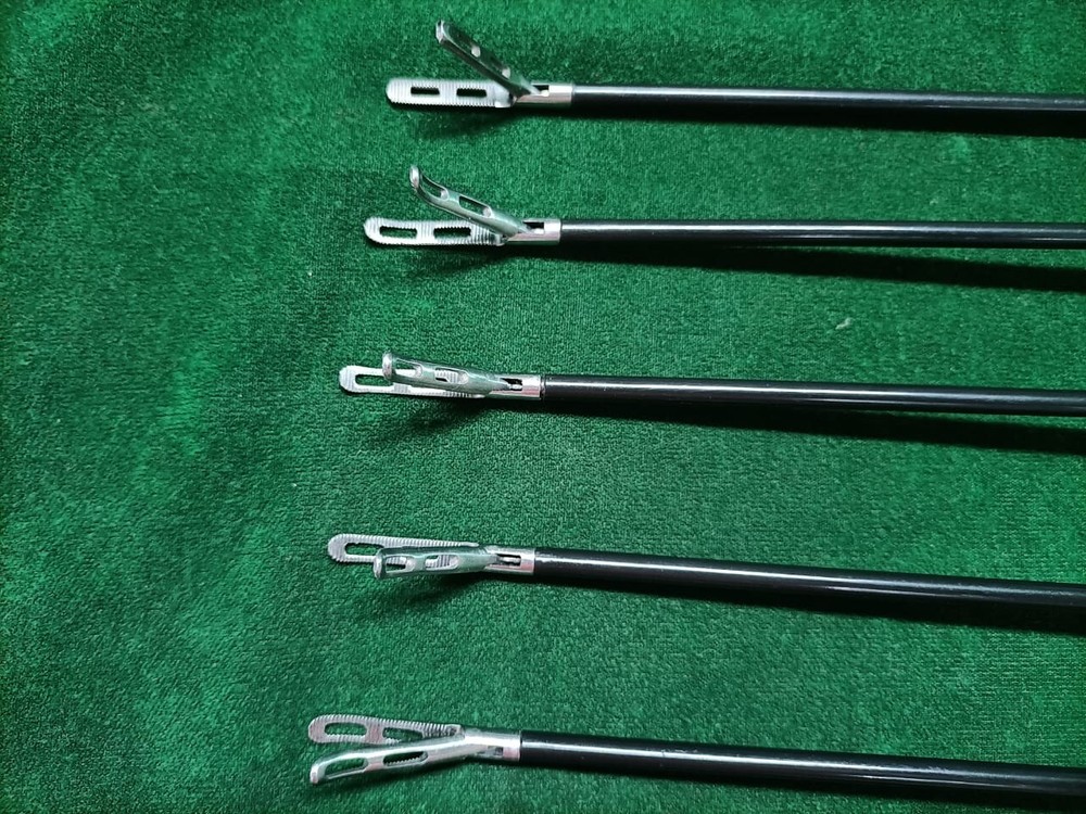5pc Laparoscopic Monopolar Croce Olmi Grasper 5mmx330mm Reusable Instruments